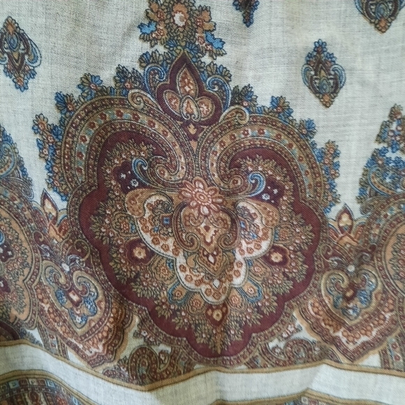 Vintage Patty Woodard wool blend brown paisley print cropped tie front vest - Picture 8 of 9